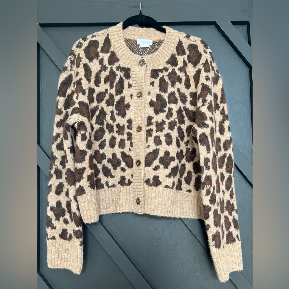 NWT Lovers and Friends Florent Cardigan in Leopard, Size Small - Picture 5 of 12